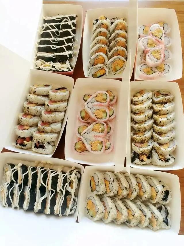 Custom Disposable Sushi Packaging Take Away Paper Sushi Box