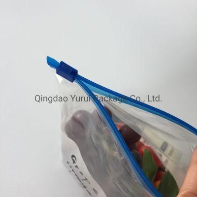 Eco Friendy Food Packaging Storage Poly Grip Seal Gallon Zipper Slider Bag