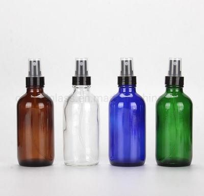 Clear Amber Blue Green Color Glass Bottle with Pump for Cosmetic Glass Packing