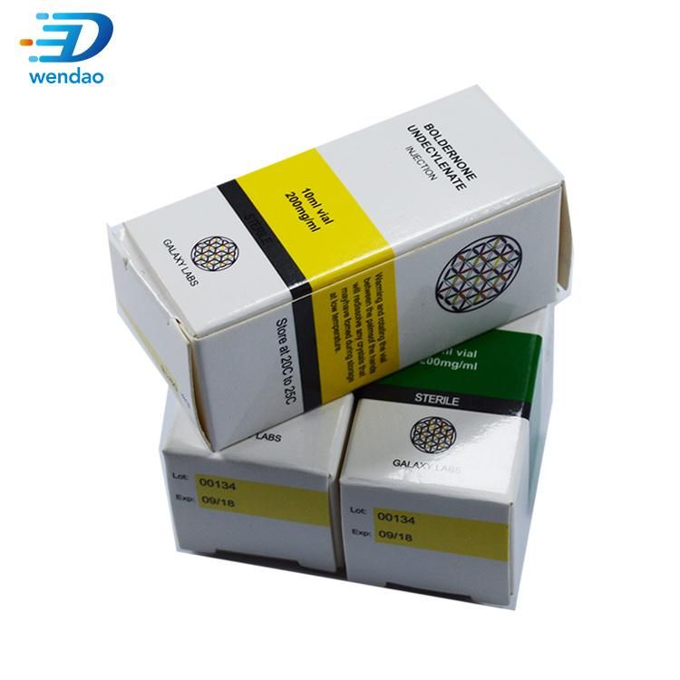 Custom Design OEM Laser Hologram MOQ 100 Material 10 Ml Vial Steroid Box Packaging