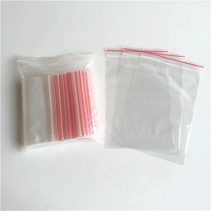 Resealable PE Poly Zip Bags Plastic Seal Zip Lock Bags with Logo Clear LDPE Poly Ziplock Bag