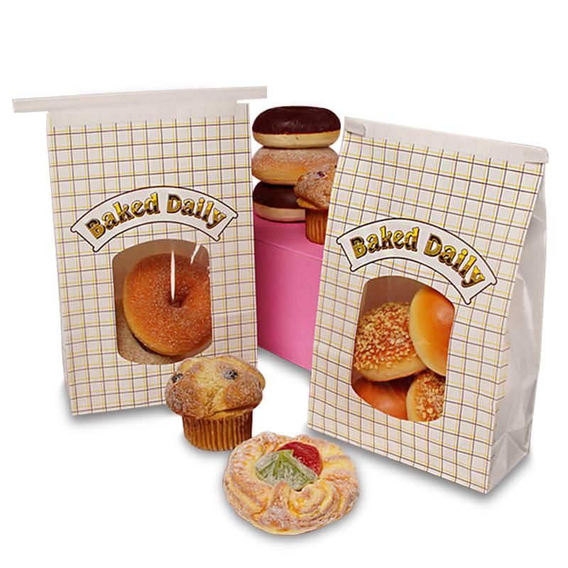 Wholesale Price Bread Kraft Tin Tie Paper Bag with Window