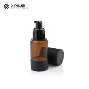 50ml Thick Round Amber Color Cosmetic Bottle with Exquisite Workmanship