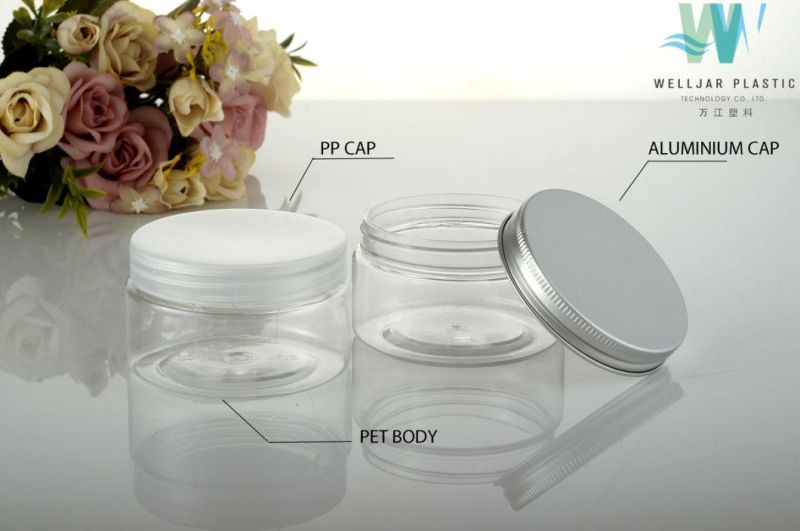 Factory 100g Pet Empy Jar for Cosmeitc Packaging in Stock