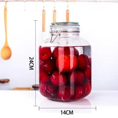 Grain Dry Flower Tea Storage Container Big Capacity Glass Jar For Kitchen Using