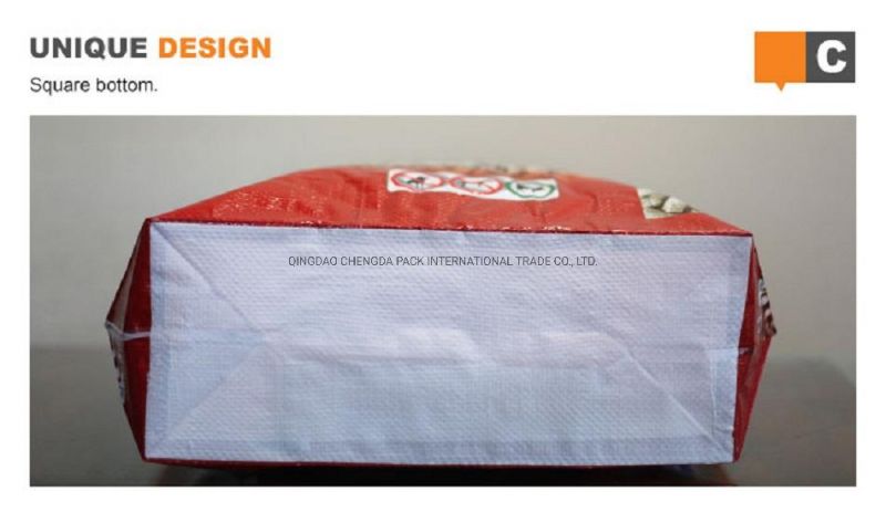 Block Bottom Charcoal Packaging BOPP Laminated Woven Bags Plastic Bag