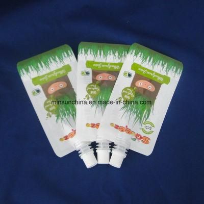 Refillable Food Squeeze Pouch with Nozzle Food Resealable Spout Bags