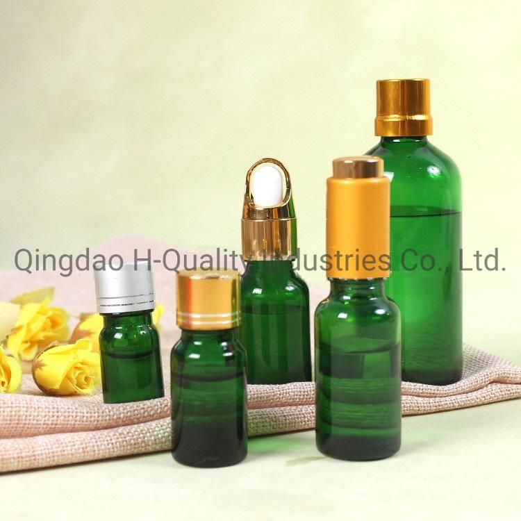 5ml-100mlessential Oil Green Glass Bottles with Screw Caps