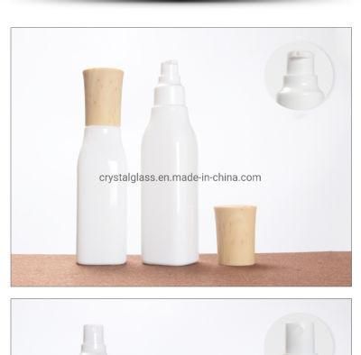 White Colored Glass Lotion Bottle 40ml 100ml 120ml