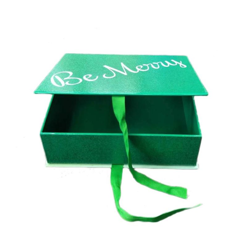 Accept Custom Size and Printing Delicate Cardboard Gift Package with Ribbon