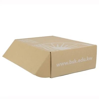 Brown Kraft Paper Box with White Printing