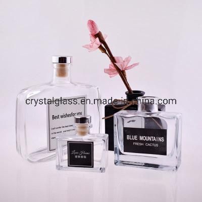 Flat Square Aroma Essential Glass Diffuser Bottle