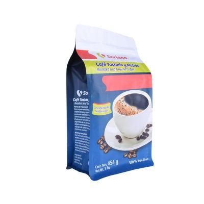 Good Seal Ability Organic Kraft Paper Coffee Bean Bags Ziplock Food Packaging Bag