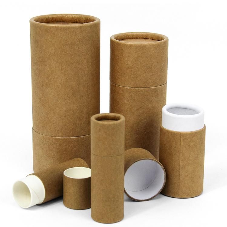 Firstsail Custom Eco Friendly Cardboard Cylinder Box Kraft Paper Tube Packaging with Handle for Water Bottle Food Coffee Bean Bath Salt Tea