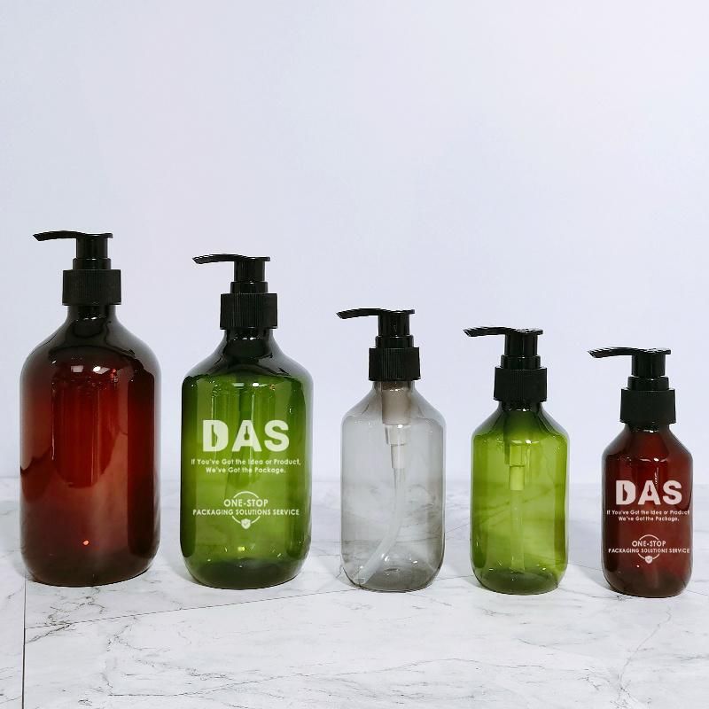 Amber Grey Luxury Eco Friendly Hand Soap Body Wash Pet Plastic Pump Shampoo and Conditioner Bottles with Pump