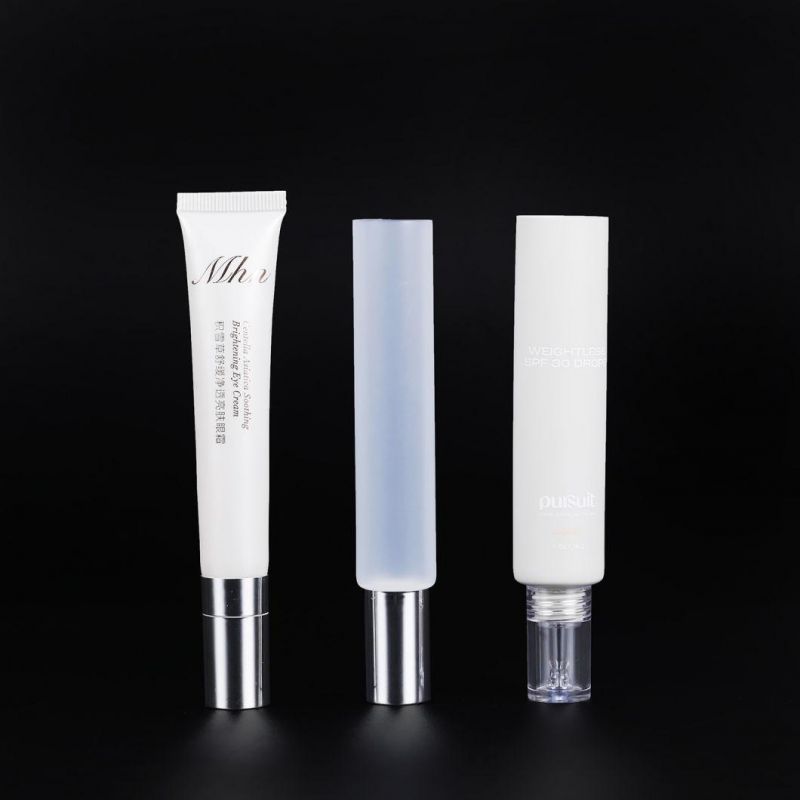 Custom Empty White Lid Clear Plastic Cosmetic Packaging Soft Squeeze Lip Gloss Tube Lip Tubes Wholesale Cosmetic Lip Gloss Tube White Lip Gloss Tube