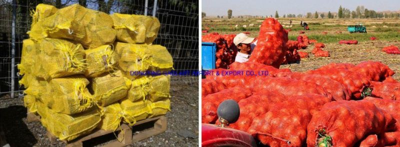 Leno Mesh Bag for Onion Potato Cabbage Firewood Packaging