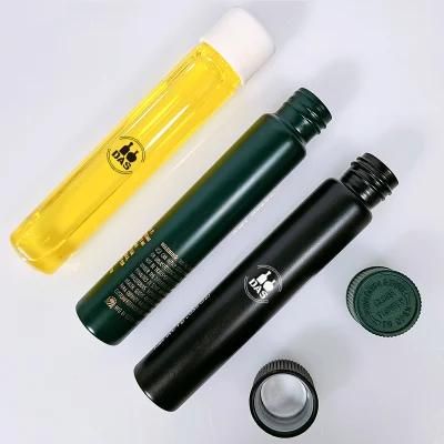 Custom 80mm 120mm Child Resistant Packaging Borosilicate Pre-Roll Doob Glass Tube Matte Black Clear for Cigar