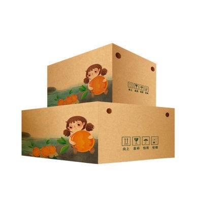 Recycled Orange and Apple Packing Gift Corrugated Cardboard Paper Box