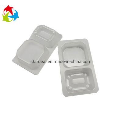 Two Compartment Moon Cake Cookie Plastic Tray