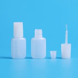 10ml Empty HDPE Nail Polish Plastic Bottle with Brush Cap