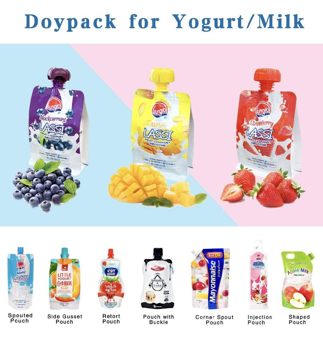 Custom Printing Doypack Food Grade Juice Packaging Pouch Baby Food Pouch with Spout