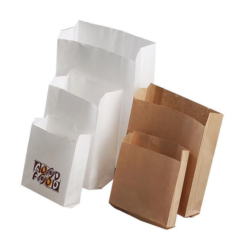 Custom Printed Oil Proof Sandwich Donut Bread Bakery Pastry Biscuits Doughnut Packaging Kraft Paper Bags