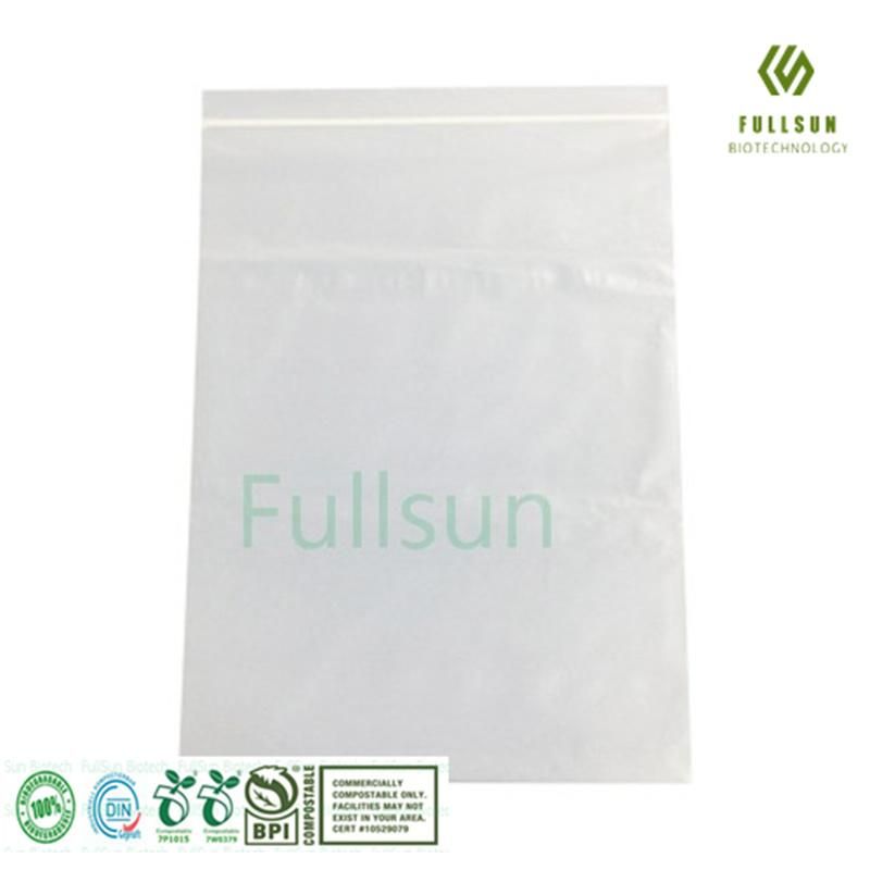 100% Biodegradable Frozen Zipper Bag Food Packaging Clothing Zip-Lock Plastic Bag