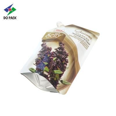 Dq Pack Custom Printed Spout Pouch Wholesale Packaging Spout Pouch Stand up Pouch with Corner Spout for Shampoo Packaging