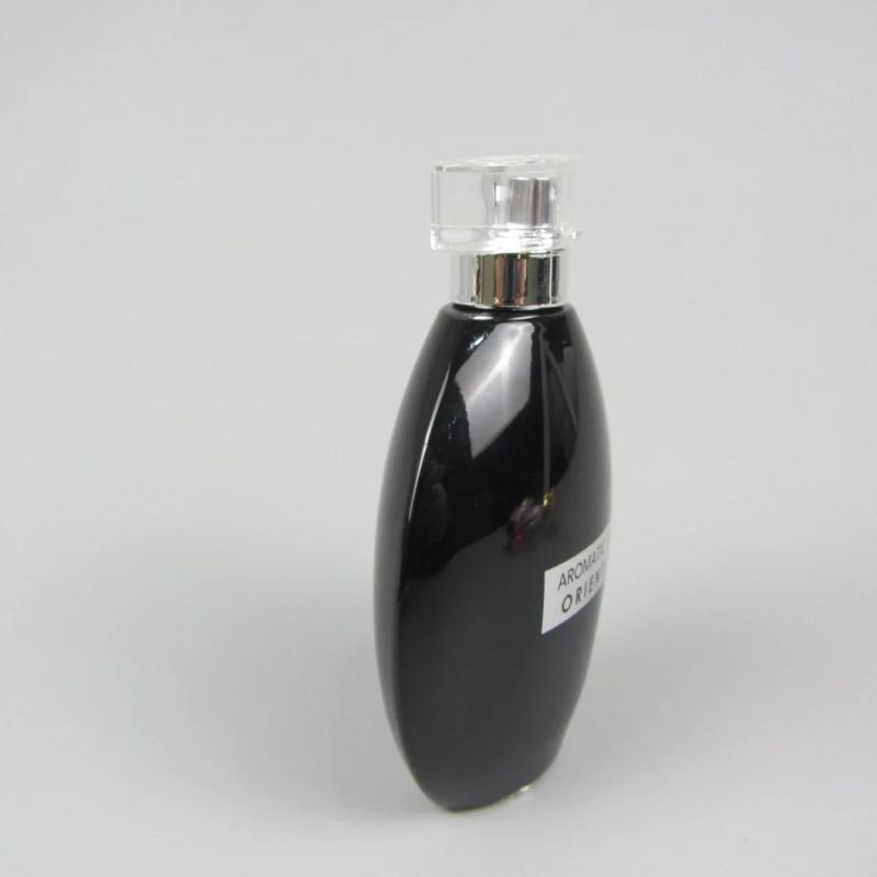 Beautiful Shaped 100ml Glass Perfume Bottle with Clear Lid