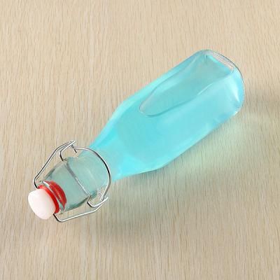 250ml Clear Glass Bottle with Swing Top