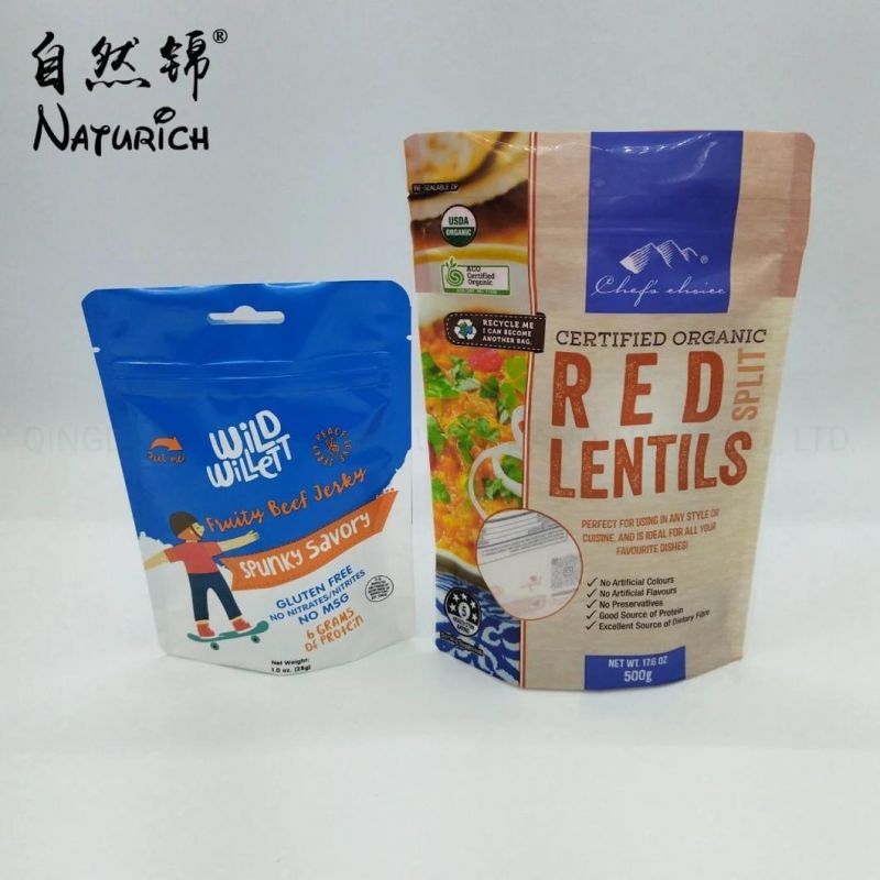 Custom Plastic Mylar Bags Food Packaging Bag with Zipper