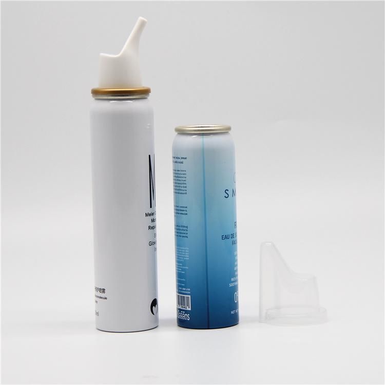 Empty Customized Nasal Spray Aerosol Can with Bag on Valve and Nozzle