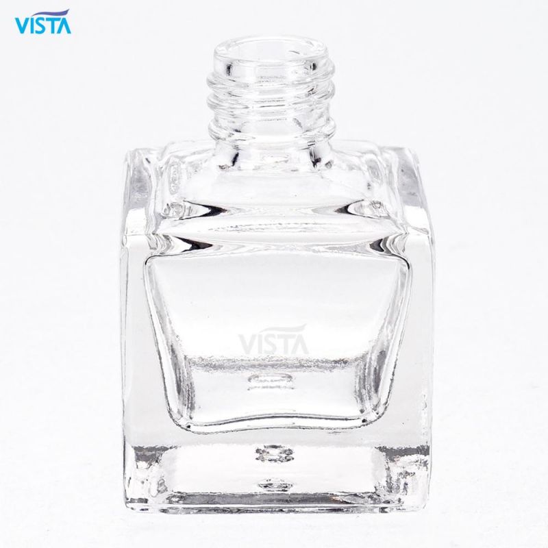 30ml Square Perfume High Flint Glass Bottle with Screw Cap