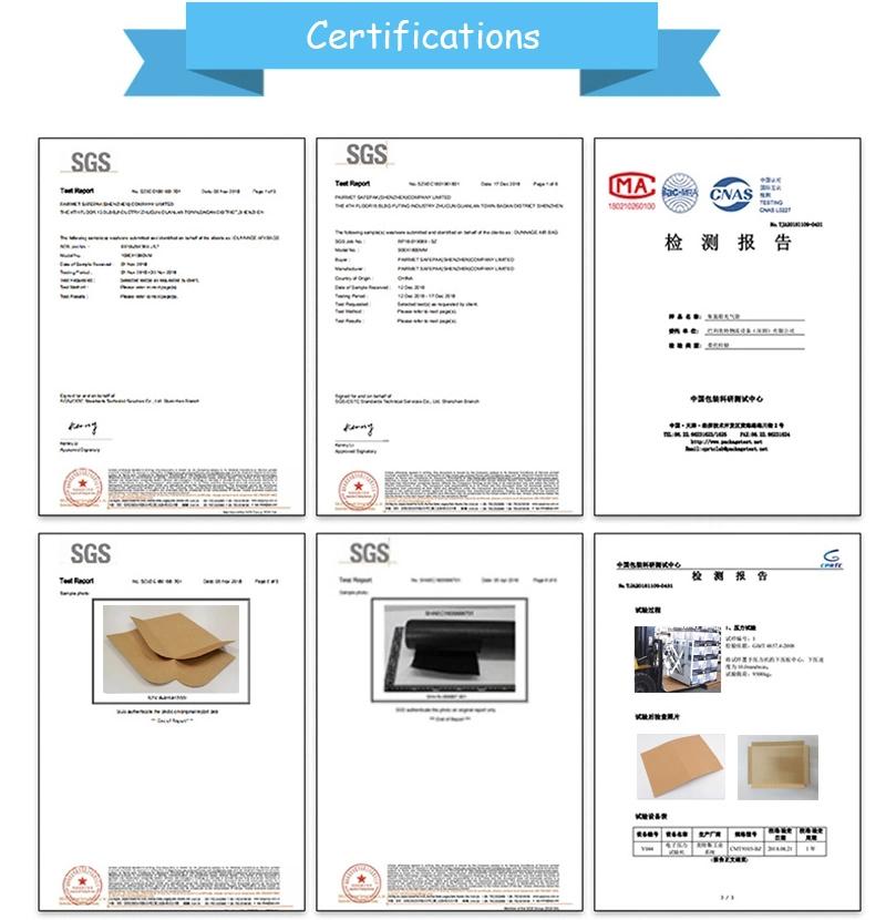 SGS Certificate Air Transport Pallet Slip Sheet 1.2 mm