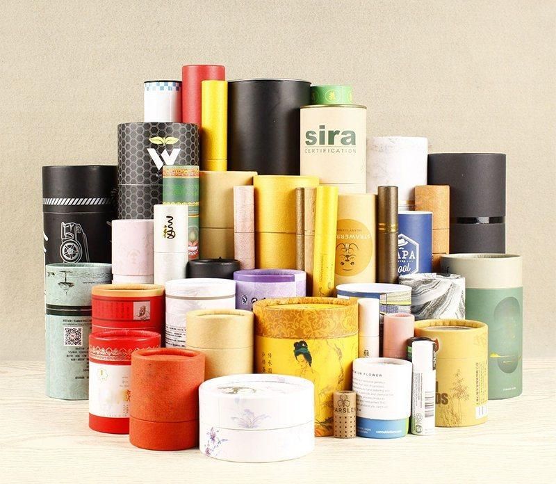 Cosmetic Pakcaging Brown Black Recycled Deodorant Stick Container Kraft Paper Tube for Face Cream Essential Oil