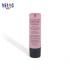 Hot Sale Pink Plastic Skin Care Packaging Cosmetic Oval Nozzle Tube with Black Screw Cover