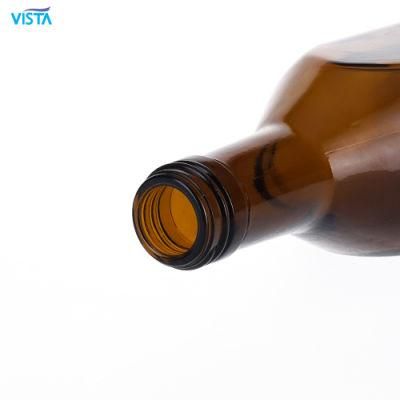 750ml Amber Square Bottle with Screw Cap