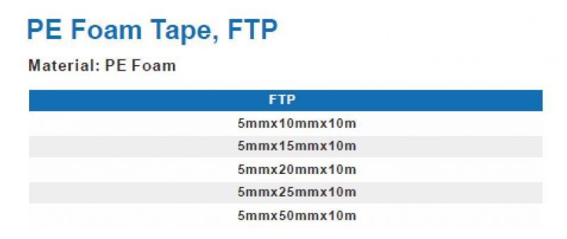 EVA Foam Tape, Fte/ PE Foam Tape, FTP