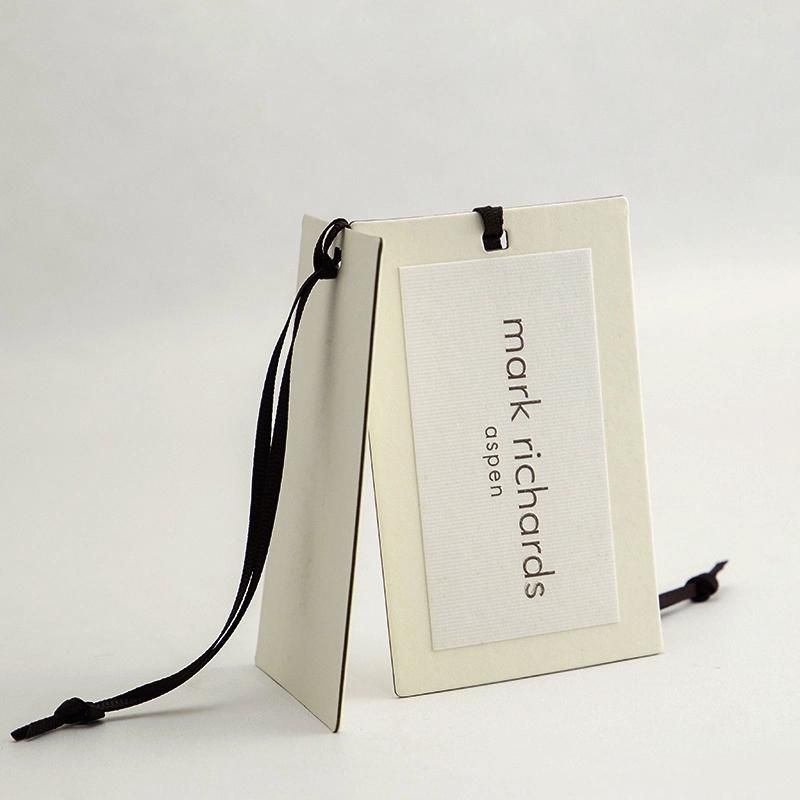 Custom High Quality Ruched Threaded Paper Hang Tag