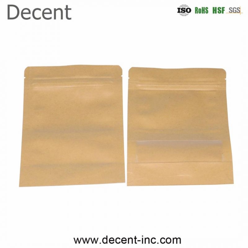 Decent Liquid Drink Packaging Spouted Leakage Proof Bag / Laminated Maiterial Brown Kraft Paper Spout Pouch for Beverage