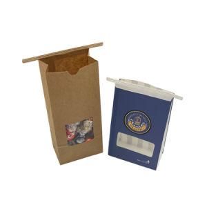 High Quality Food Packaging Stand up Pouch Kraft Paper Bag with Tin Tie