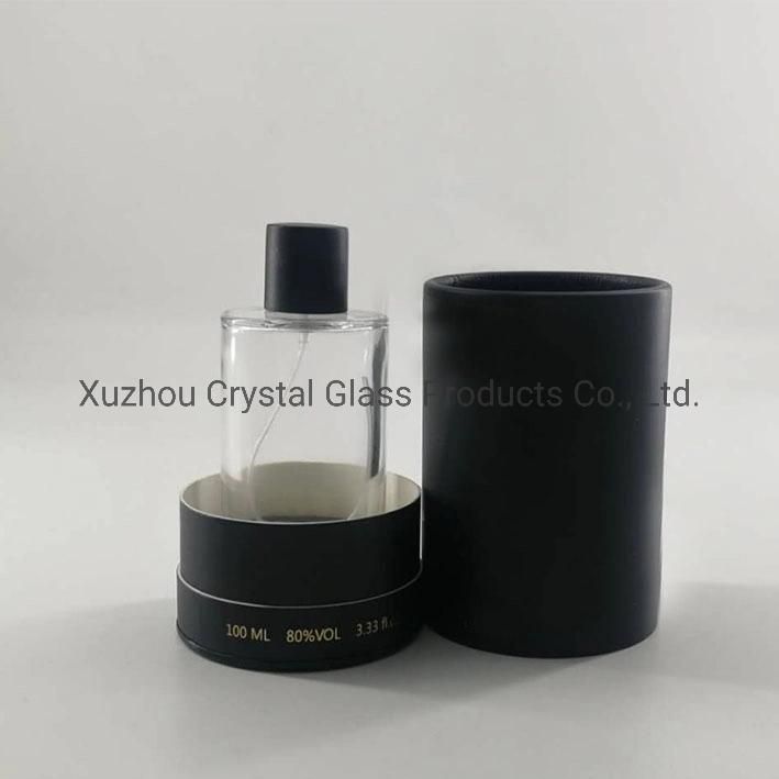 50ml /100ml Straight Sided Empty Clear Perfume Glass Bottle Perfume Packaging with EVA Box