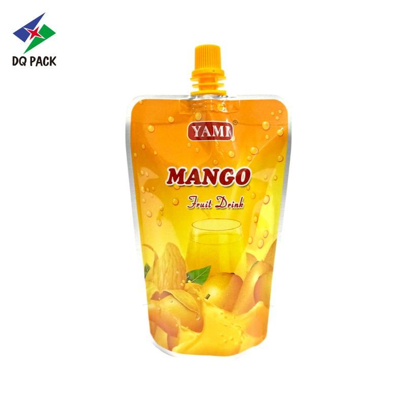 Gravure Printing Mango Juice Packaging Stand up Pouch with Spout Spout Pouch