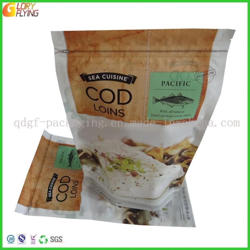 Printing Food Bags with Transparent Window and Zipper/Plastic Food Packaging Manufacturer