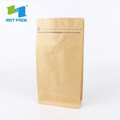 1kg Compostable Kraft Paper Zipper Bag Biodegradable Coffee Bag