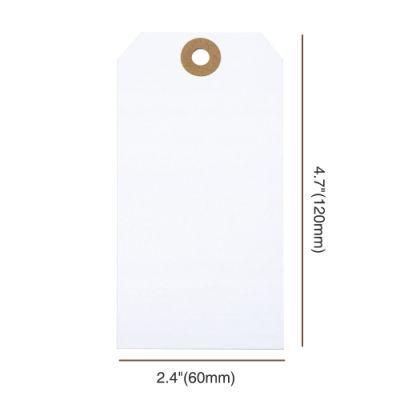 Pre-Strung Writable Blank Kraft Price Marking Tags White Paper Shipping Tag (MT5SW-1)