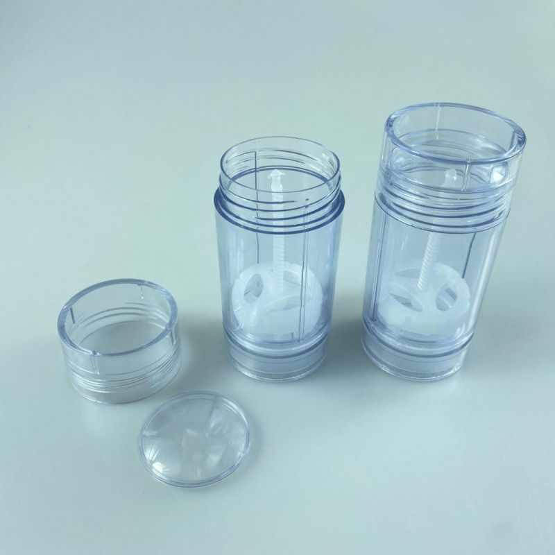 30g50g75g as Plastic Transparent Deodorant Bottle Straight Round Rotating Deodorant Bottle at The Bottom of The Bottle