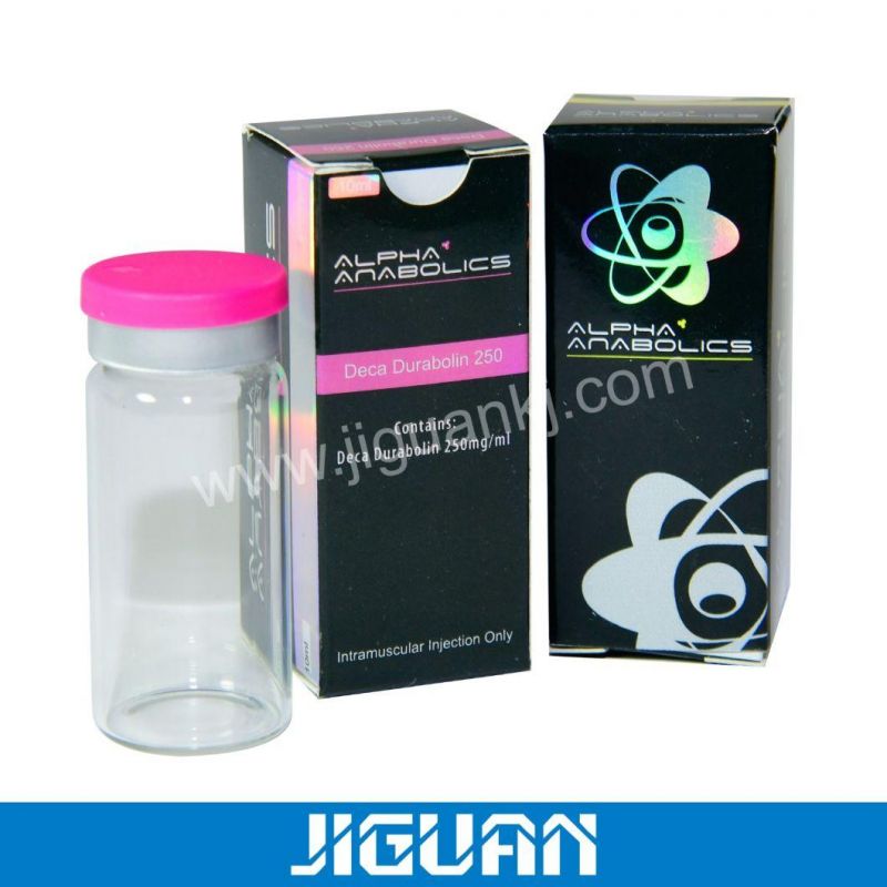 Custom Size Logo 10ml Hologram Glass Steroid Vial Paper Box