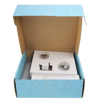 Custom Blue Shipping Box with Paper Insert